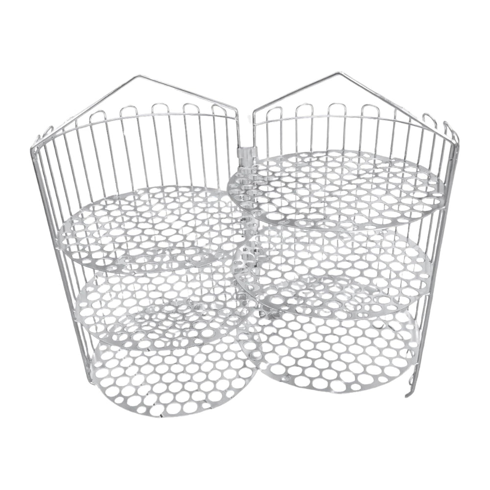 Quality Industries 15.75in Stainless Steel Clamshell Basket Wire Organizer