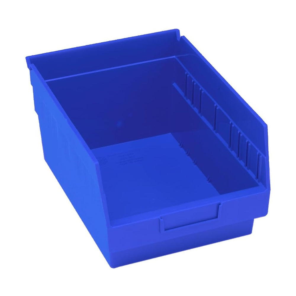 QUANTUM STORAGE SYSTEMS K-QSB207BL-8 8-Pack Plastic Shelf Bin Storage Contain...