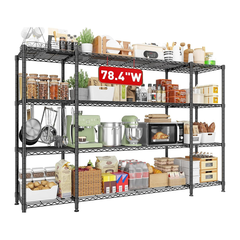 REIBII 78.4''W Storage Shelves, 1500LBS Heavy Duty&Space Saving f...