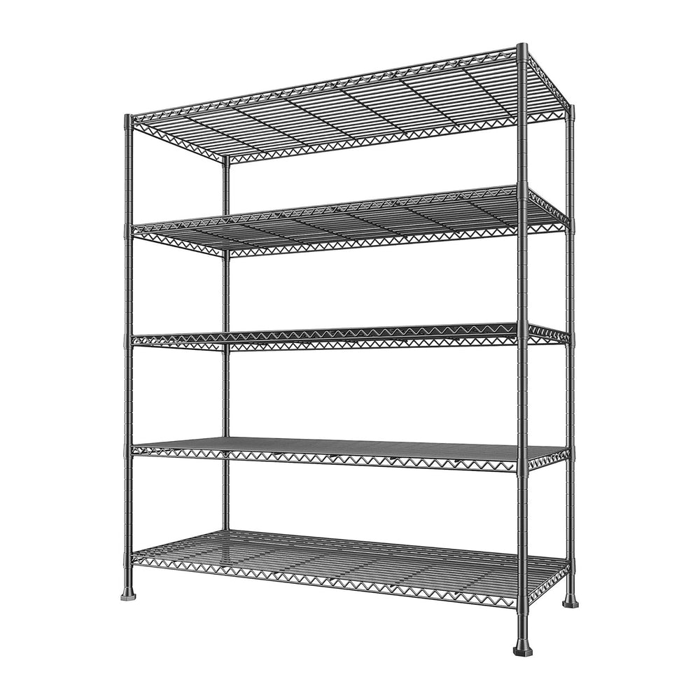 REIBII Heavy Duty 5-Tier Storage Shelves, 45.5''W for Kitchen Garage ...