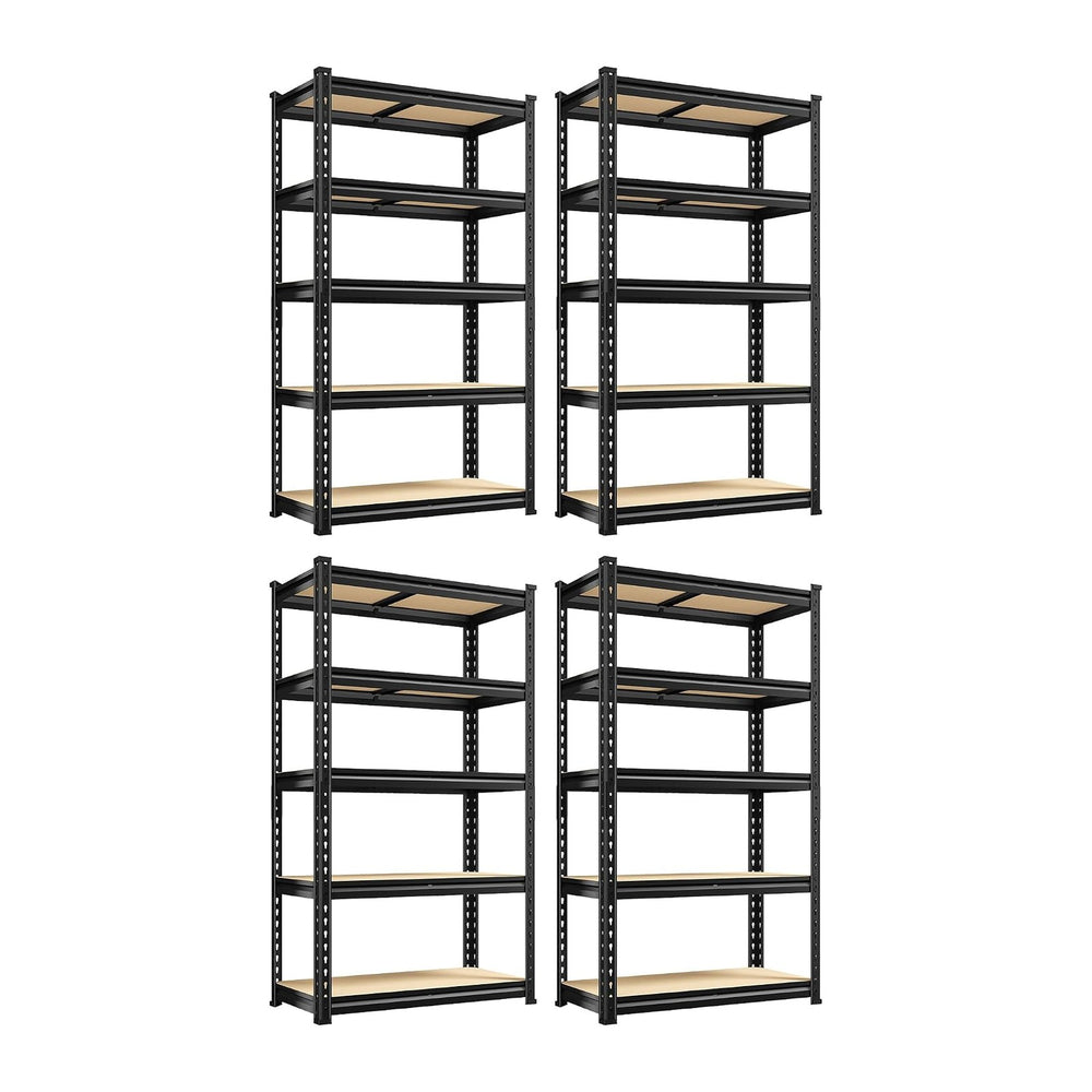 REIBII Storage Shelves,Set of 4,5 Tier Garage Shelving Heavy Duty,Adjustable ...