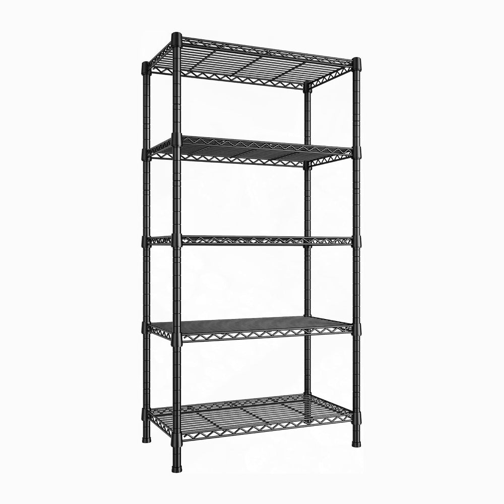 REIBII Wire Shelving Rack 5-Tier Metal Shelves for Storage Adjustable Garage ...