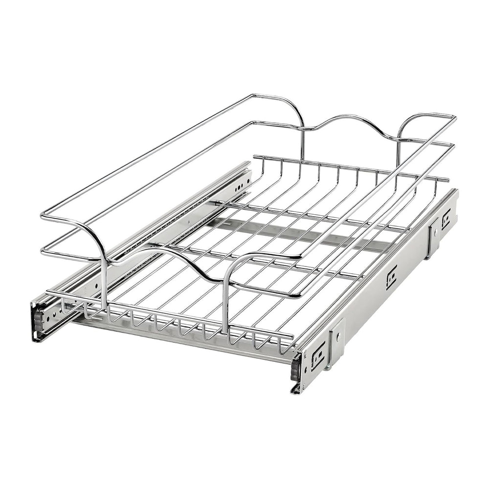 Rev-A-Shelf Steel Wire Pullout Drawer Organizer Shelf for Kitchen Cabinets, S...