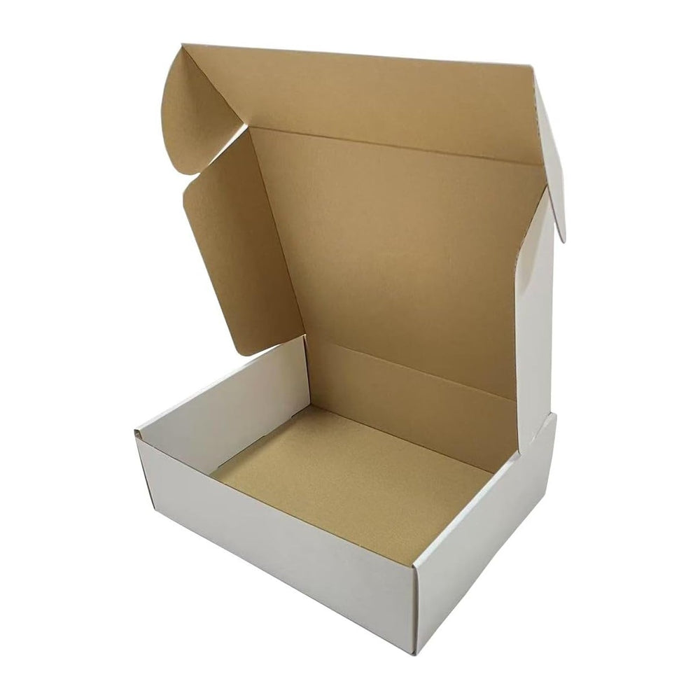 Rongyangtong13x10x4 Shipping Boxes Set of 18, White Small Corrugated Cardboar...