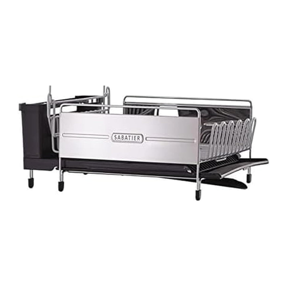 Sabatier Expandable Dish Drying Rack with Drainboard - Stainless Steel Dish R...