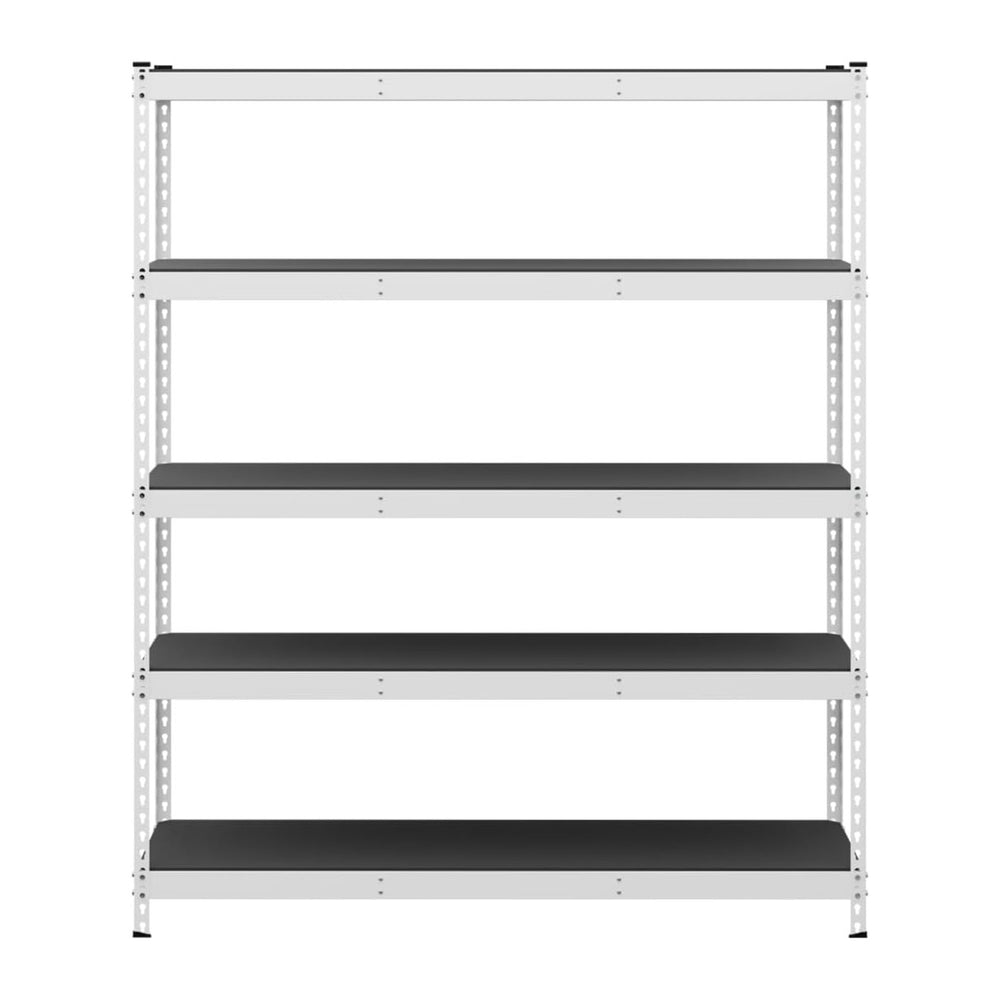 SafeRacks 5-Tier Modular Garage Shelving, White, 18”x60 x72