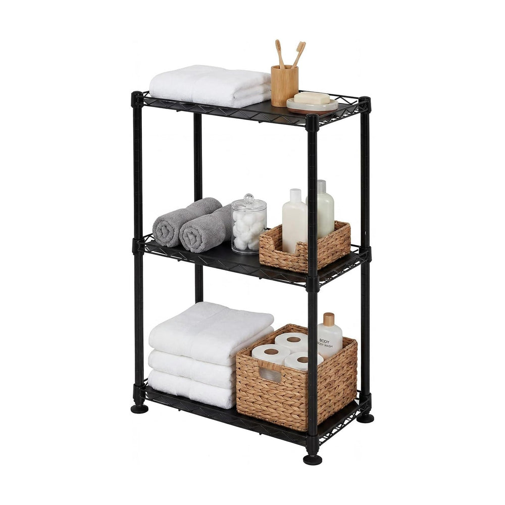 SafeRacks NSF 3-Tier Heavy Duty Steel Wire Shelves (18"x10"x30")