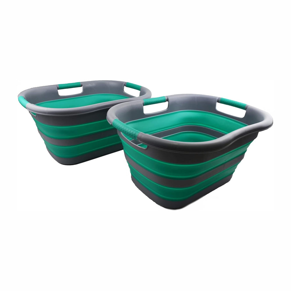 SAMMART 30L (7.9 gallon) Collapsible Plastic Laundry Basket - Foldable Pop Up...
