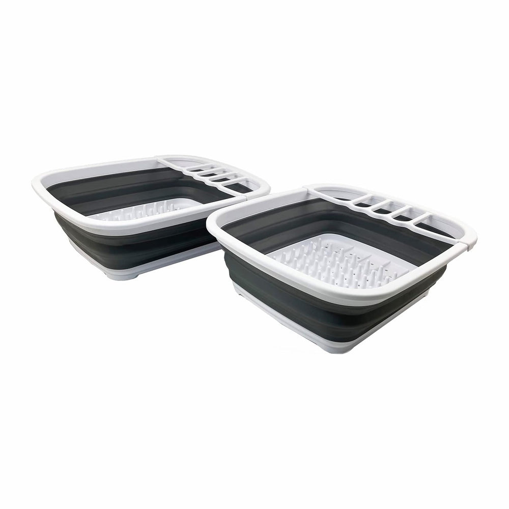 SAMMART 8L (2.11Gallons) Collapsible Dish Drainer - Foldable Drying Rack - Po...
