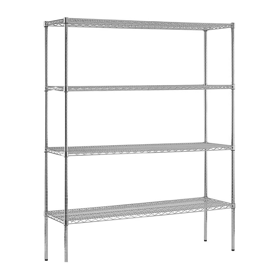 Sandusky WS601874-C Chrome Steel Heavy Duty Adjustable Wire Shelving, 2400 lb...