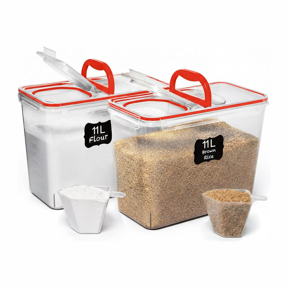 Shazo 2 PC (11L | 372 oz) Flour Sugar Storage Containers with Spout Lid &...