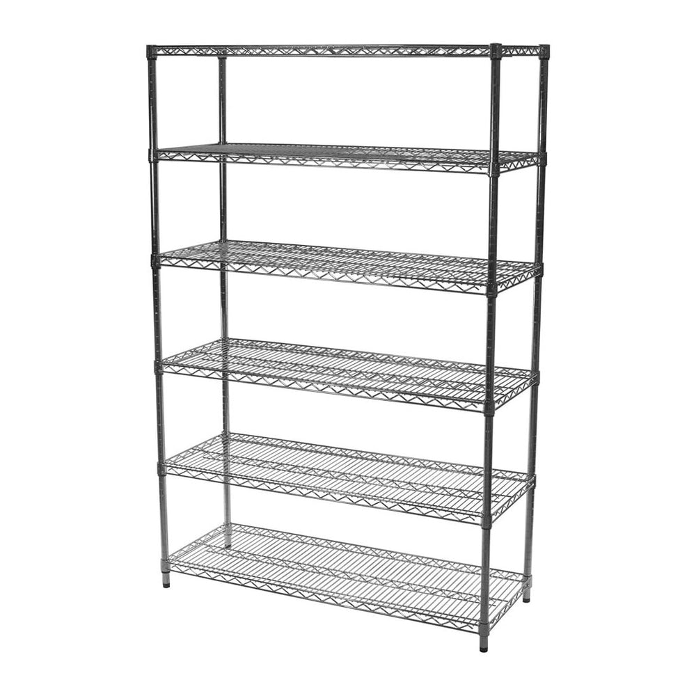 Shelving Inc.12 d x 48" w x 72" h Chrome Wire Shelving with 6 Tier ...