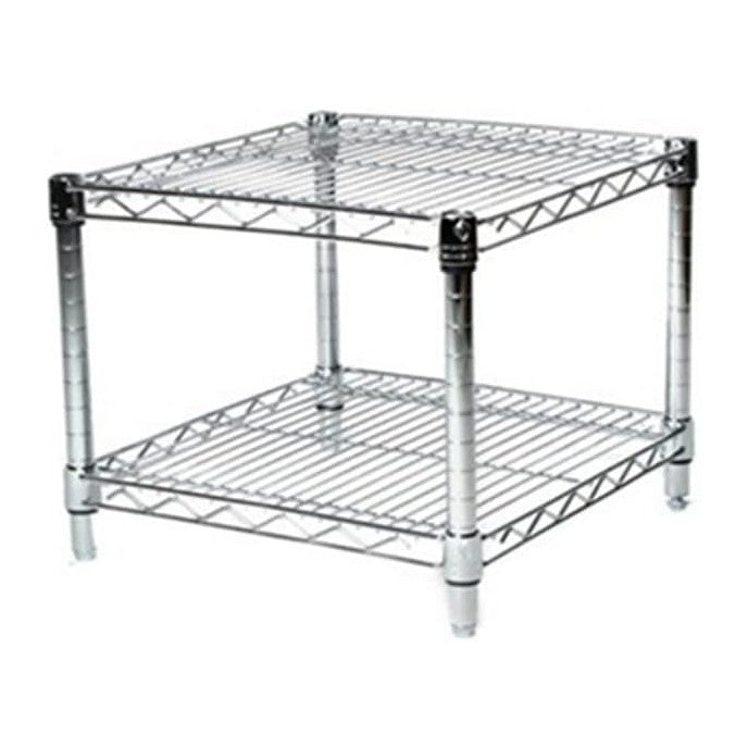 Shelving Inc. 18" d x 18" w Chrome Wire Shelving with 2 Tier Shelves