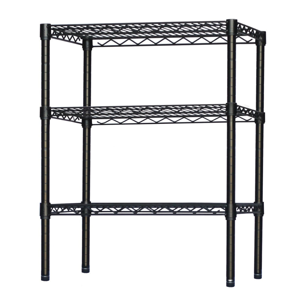 Shelving Inc. 18" d x 48" w x 34" h Black Wire Shelving with 3...