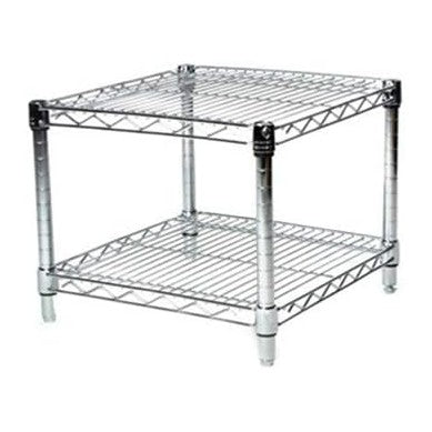Shelving Inc. 24" d x 24" w Chrome Wire Shelving with 2 Tier Shelves