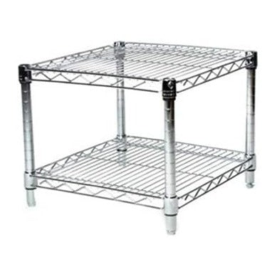 Shelving Inc. 24" d x 24" w Chrome Wire Shelving with 2 Tier Shelves
