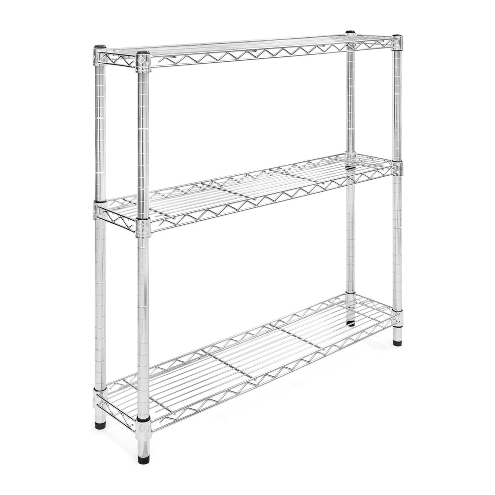 Shelving Inc. 8" d x 36" w Chrome Wire Shelving with 3 Tier Shelves...