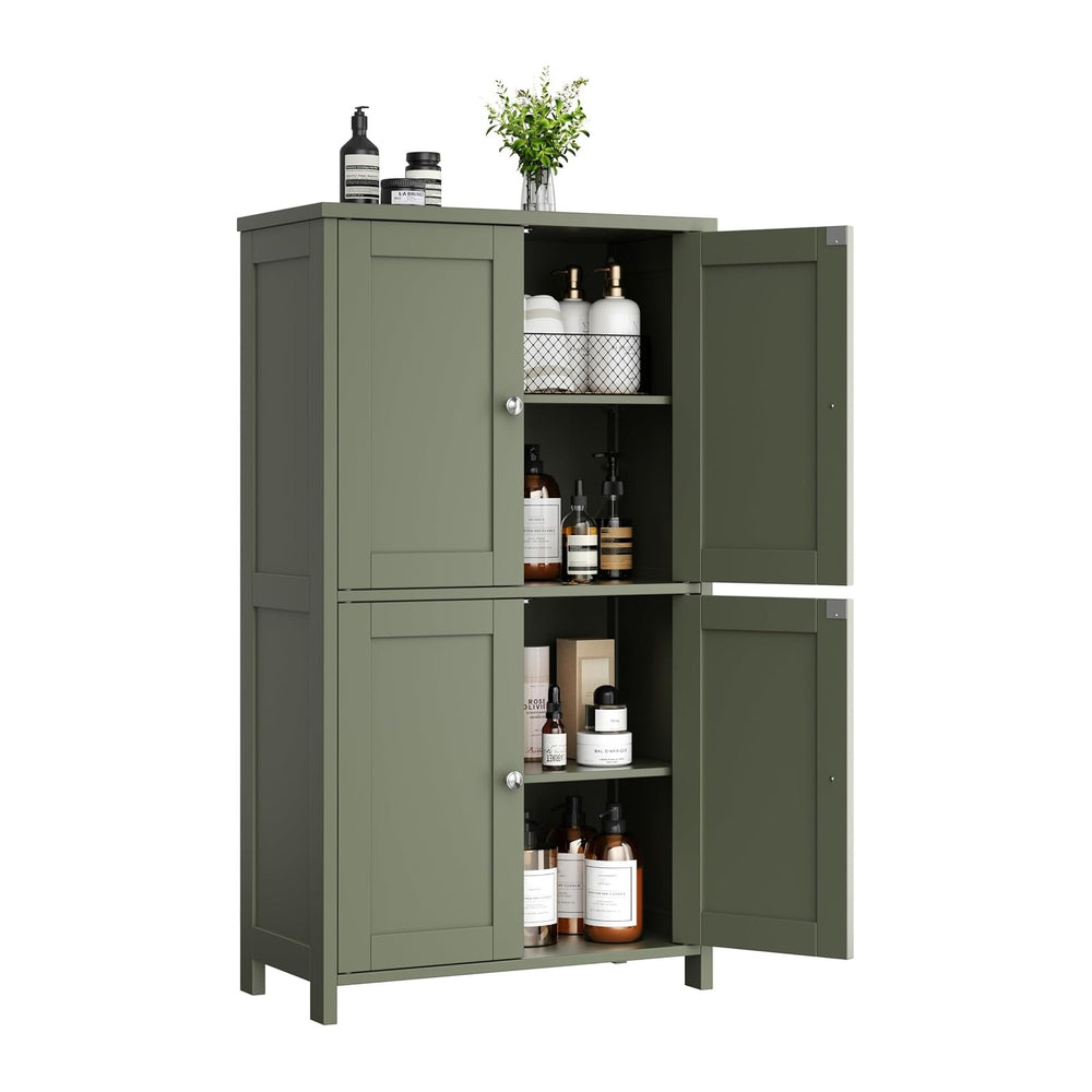 Shintenchi Bathroom Storage Cabinet with Doors and Shelves, Floor Cabinets fo...