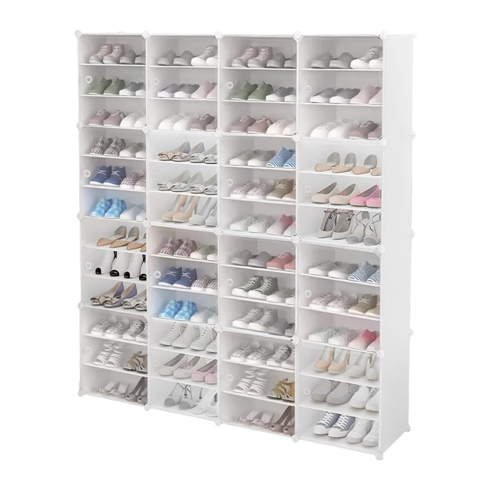 Shoe Rack Organizer, 12 Tier Shoe Storage Cabinet Stackable Detachable Free S...