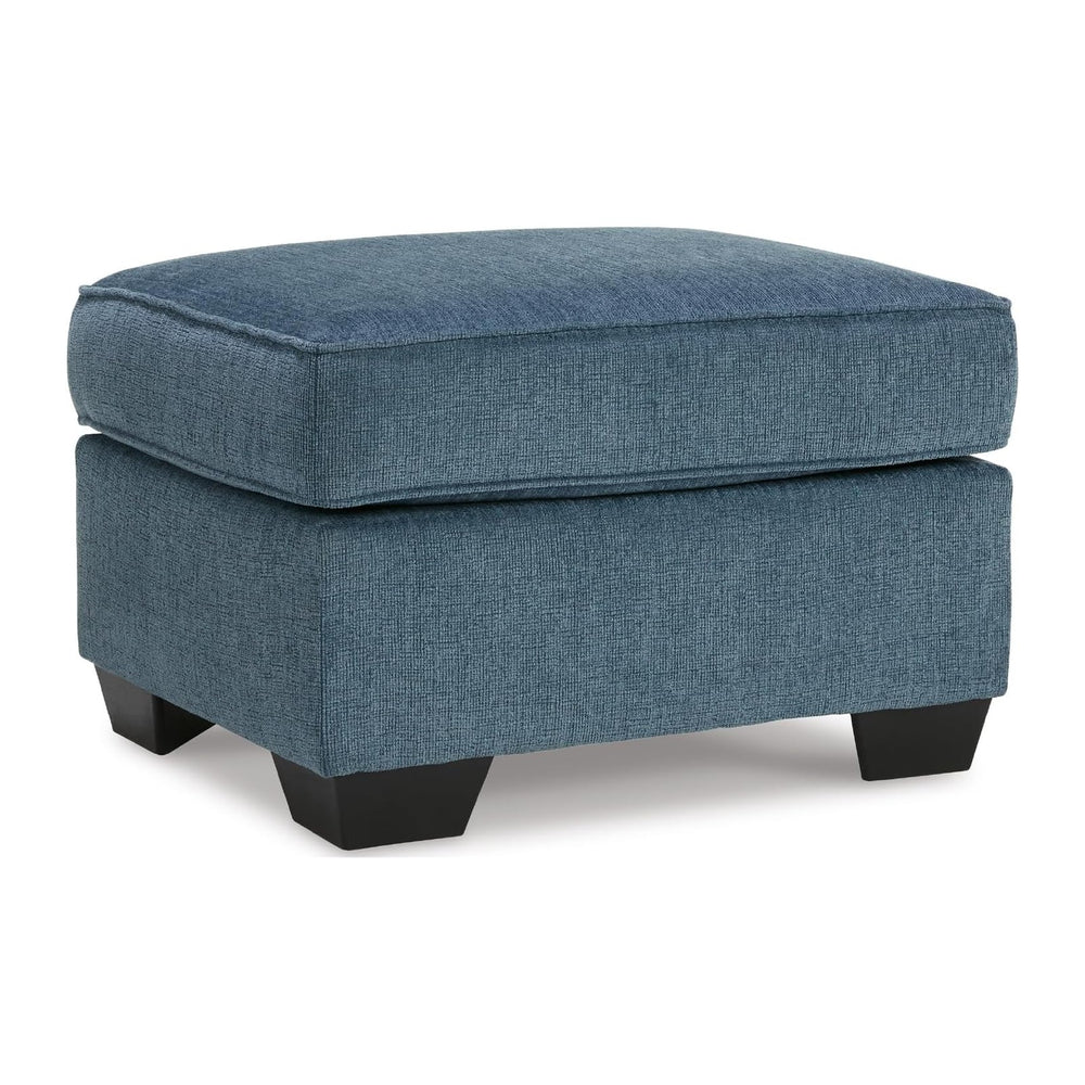 Signature Design by Ashley Ottoman, Cashton Blue Rectangular Foot Rest