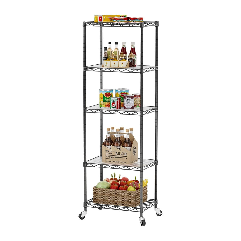 SINGAYE Small 5 Tier Shelves Wire Storage Shelving Adjustable Metal Shelf
