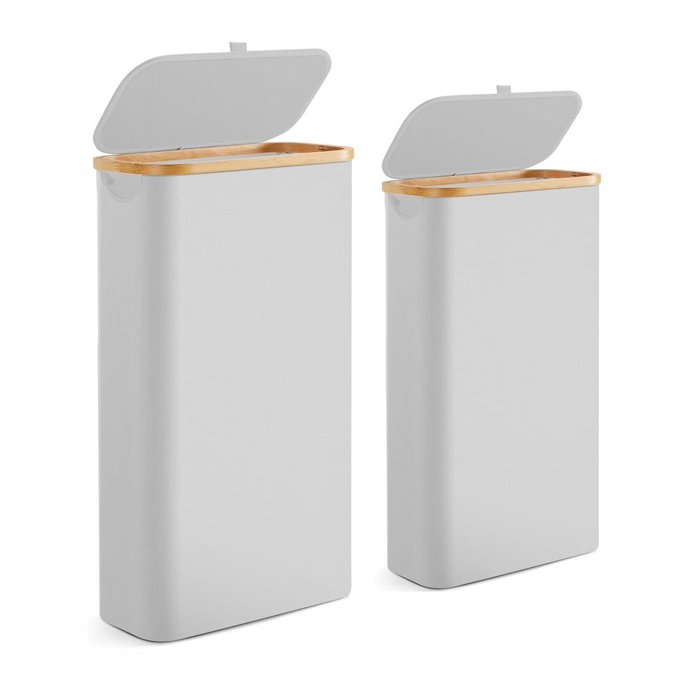 Slim Laundry Hamper with Lid by Fiona's magic, 63L Narrow Laundry Basket ...