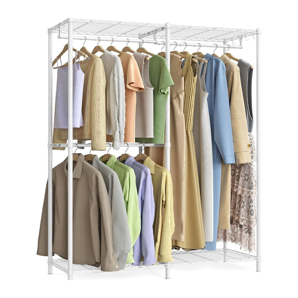 SONGMICS Closet Organizers and Storage, Clothes Rack with Shelves