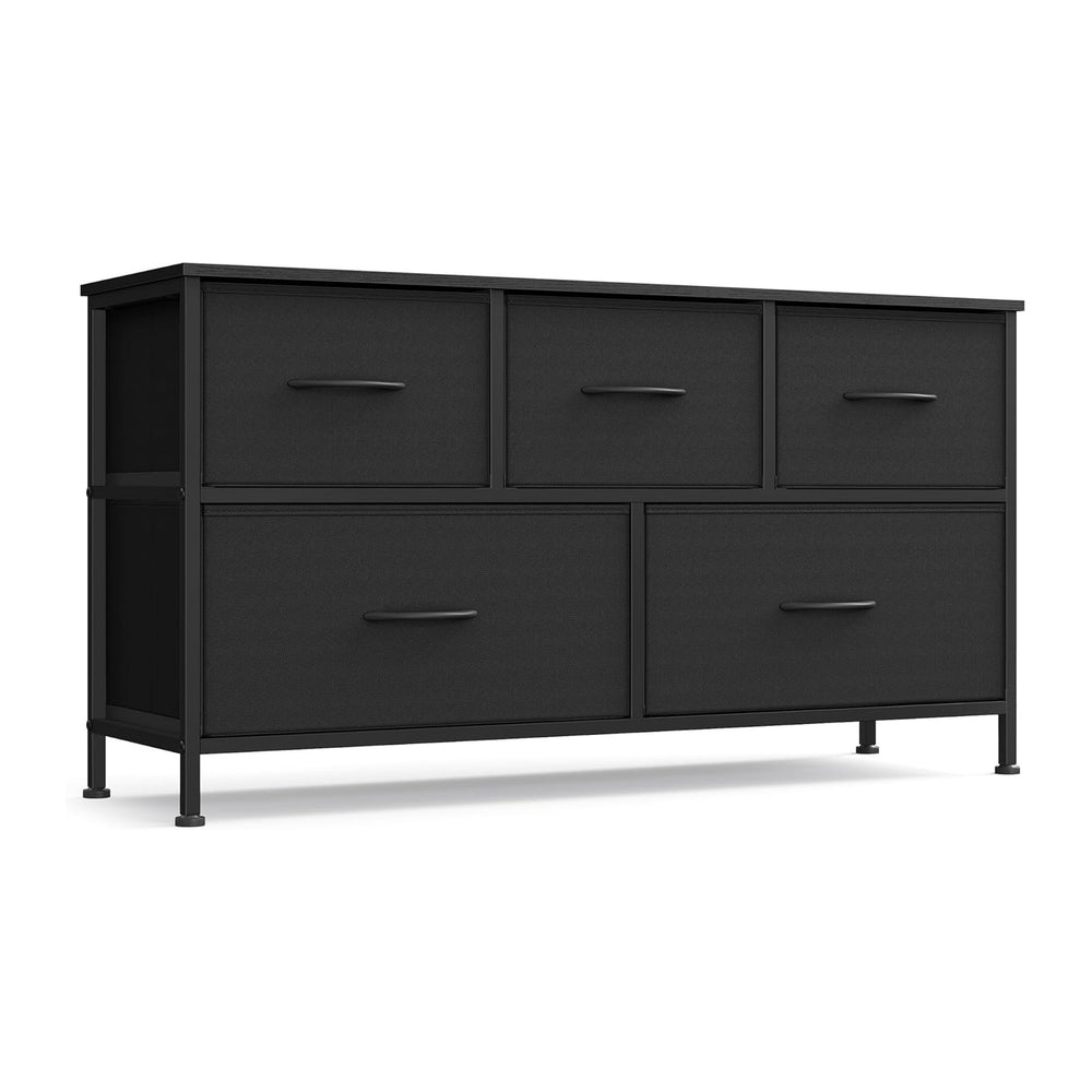 SONGMICS Dresser for Bedroom, Wide Dresser with 5 Fabric Drawers