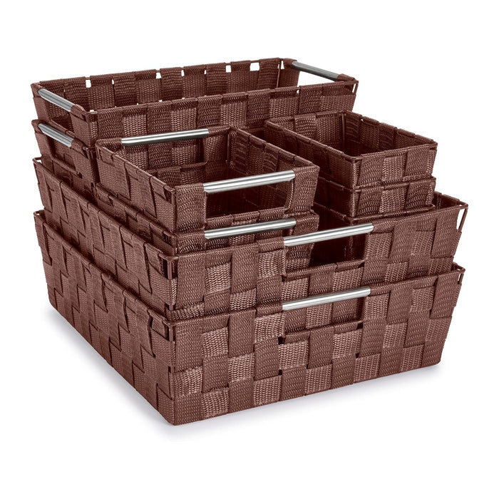 Sorbus Baskets for Organizing, Woven Storage Set (Set of 9, Chocolate)