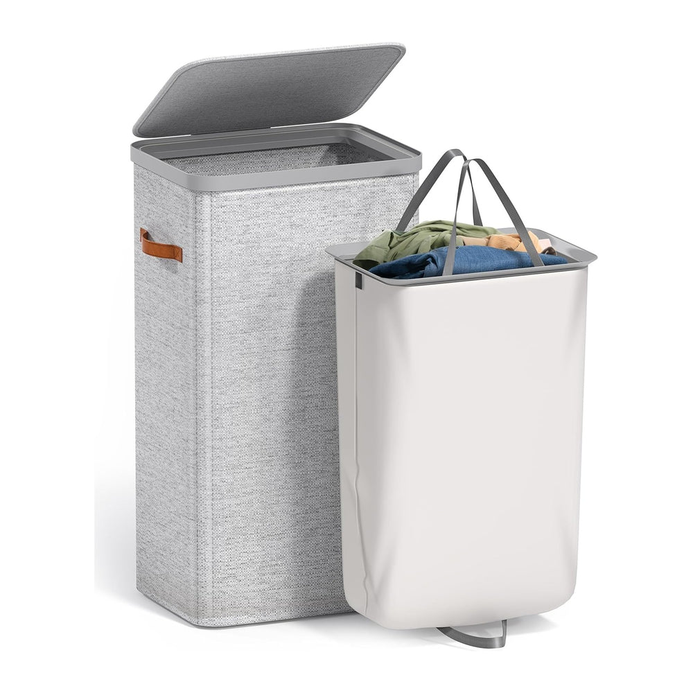 Sorbus Laundry Hamper with Lid - Collapsible Fabric Laundry Basket with Handl...
