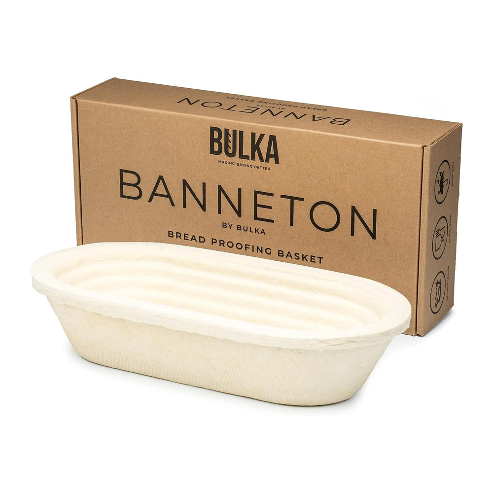 Sourdough Banneton Bread Proofing Basket 11.4" Oval Groove 750g | 11.4 x...