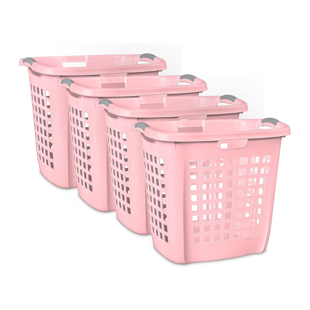 Sterilite 4-Pack Ultra Easy Carry Laundry Basket, Plastic Clothes Hamper Bin ...