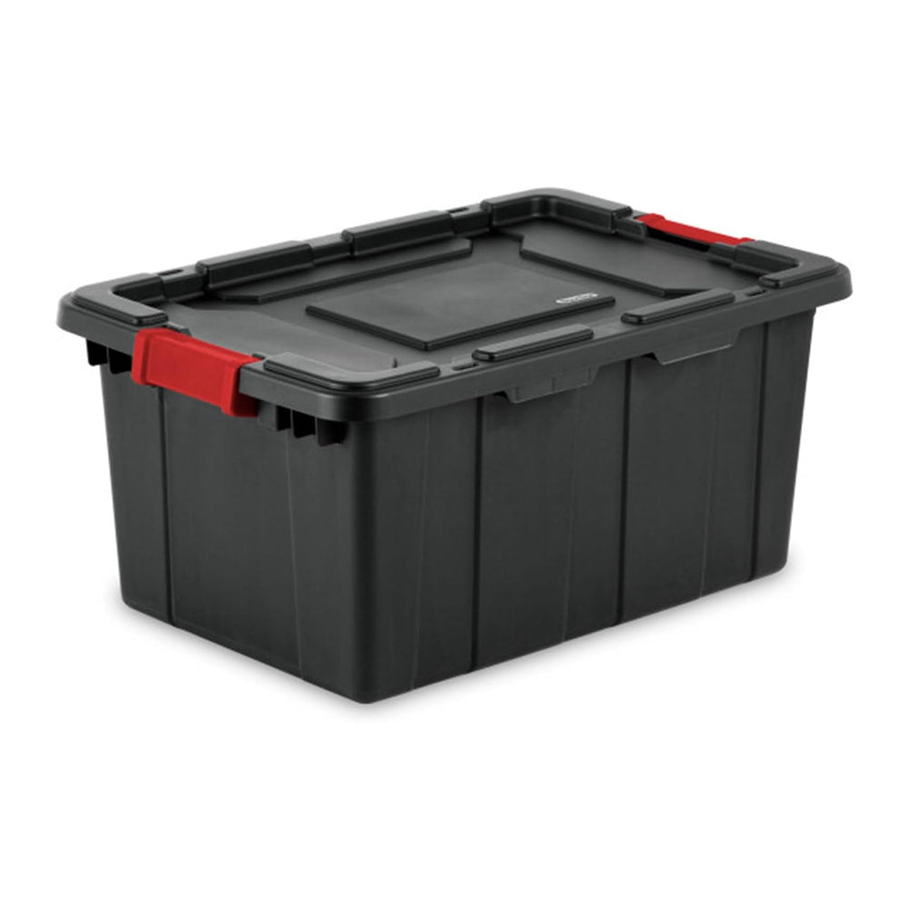 Sterilite Industrial Storage Tote with Lids for Garage, 15 Gallon, 18-Pack