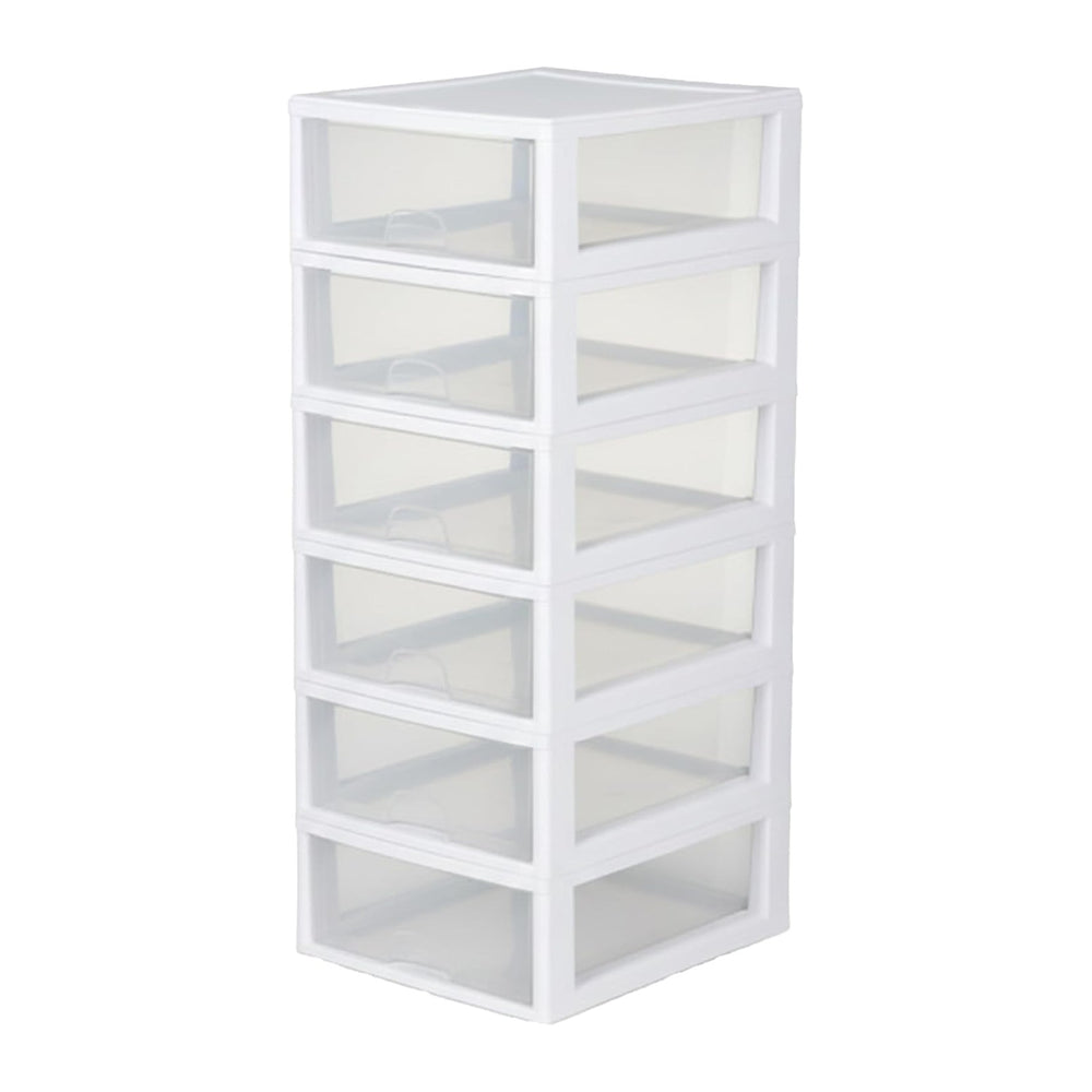Sterilite Stacking Drawer Storage Organizer for Clothes, 16 Quart, 6-Pack