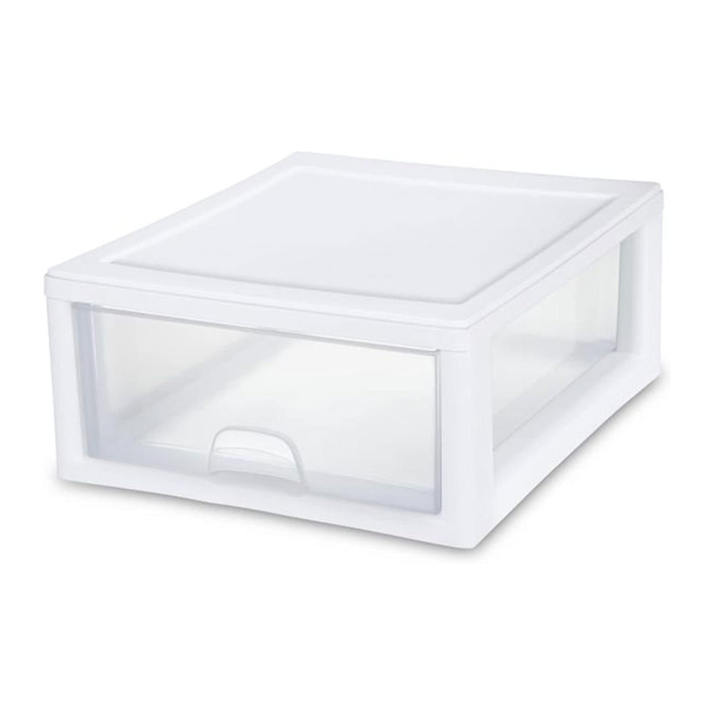 Sterilite Stacking Drawer Storage Organizer for Clothes, 16 Quart, 18-Pack