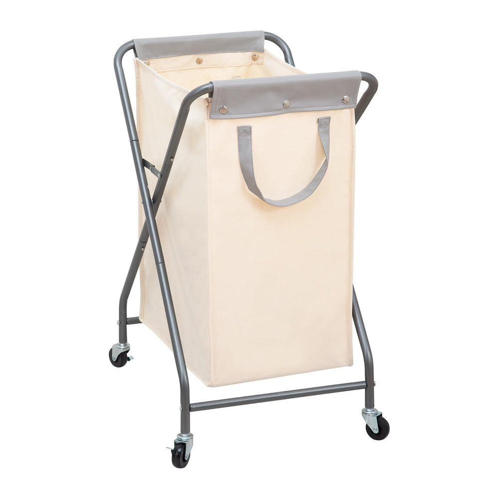 STORAGE MANIAC Collapsible Laundry Hamper with Wheels, Rolling Laundry Basket...