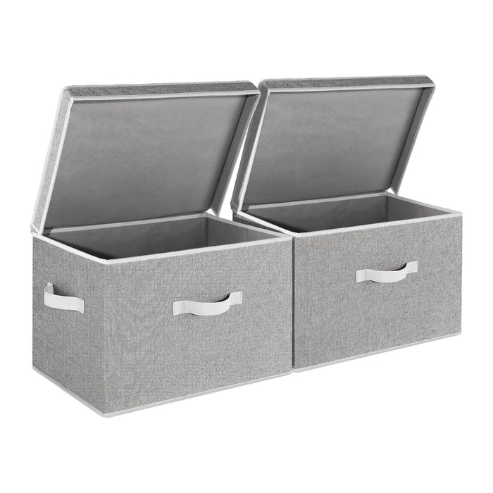 StorageWorks Fabric Storage Bins with Lids, Closet Storage Bins