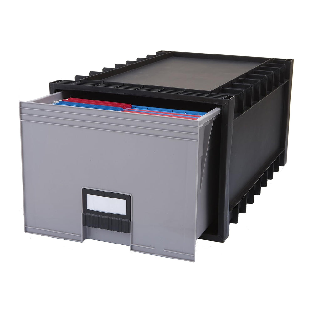 Storex, STX61106U01C, Archive Files Storage Box, 1 / Each, Black,Gray