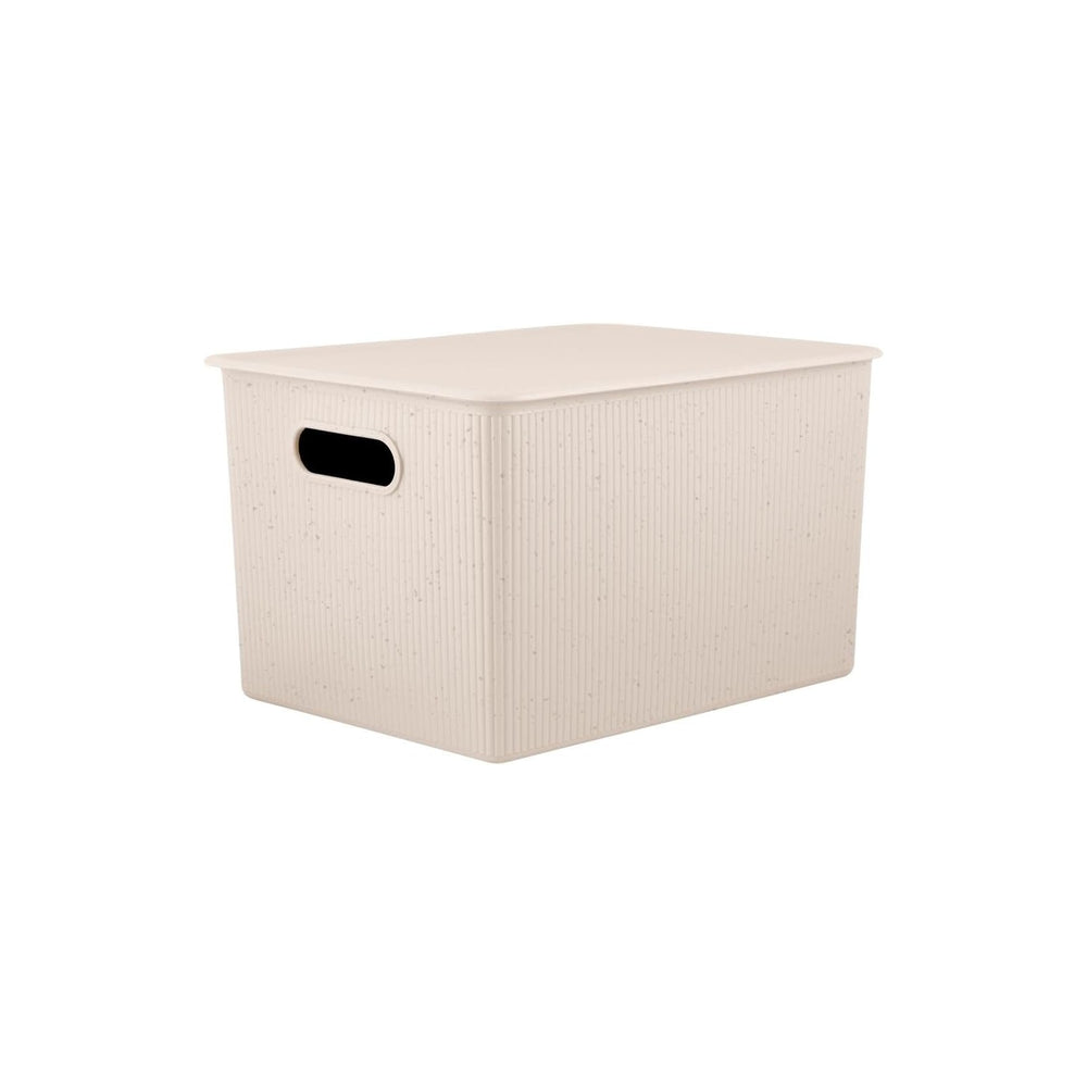 Superio Ribbed Collection - Eco-Friendly Decorative Plastic Basket Open Home ...