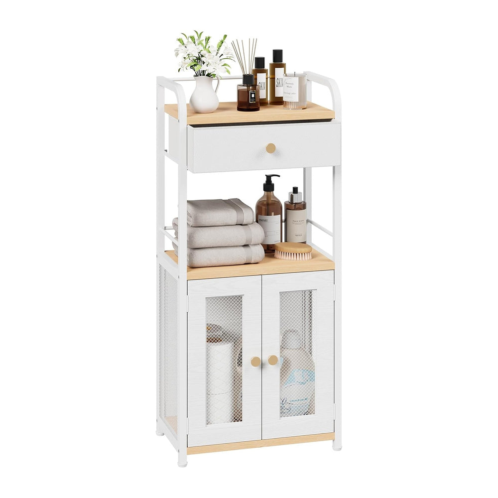 SWTYMIKI 14.57"x32.28" Bathroom Storage Cabinet – Freestanding Stor...