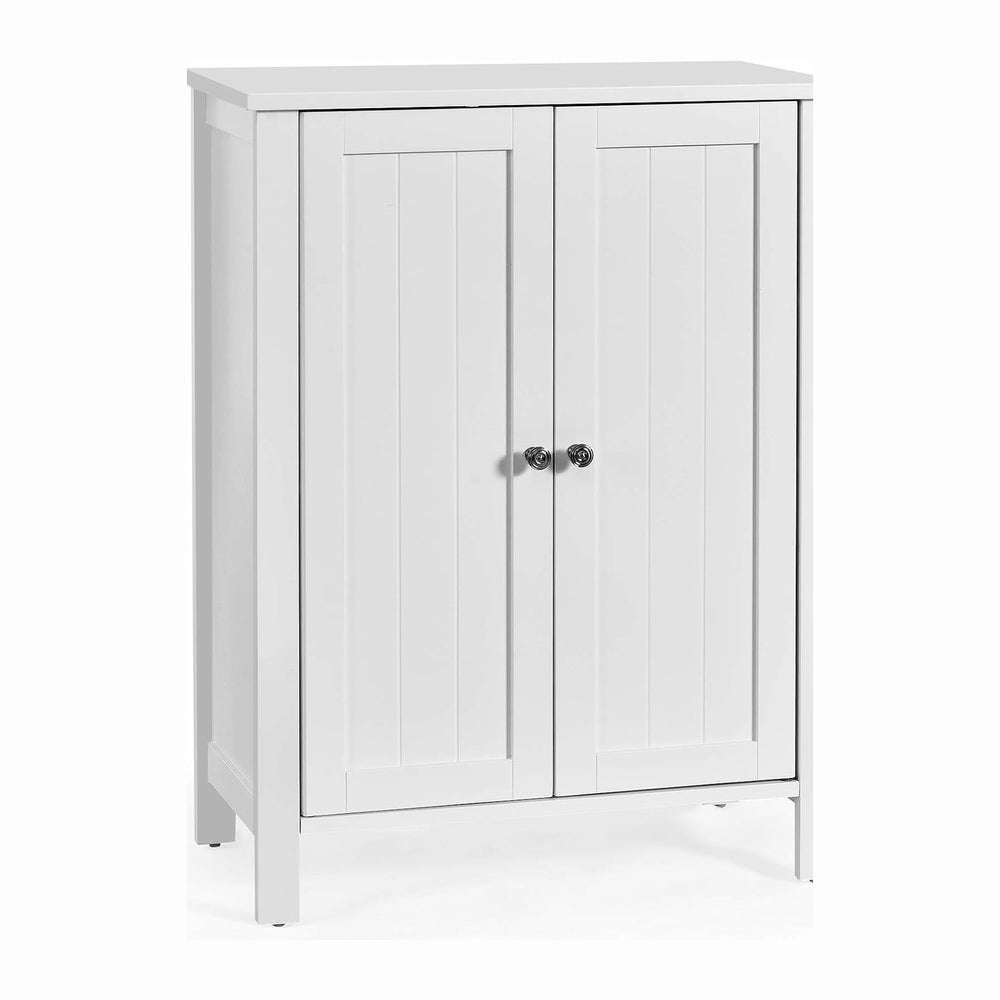 Tangkula Bathroom Floor Cabinet, 3-Tier Storage Cabinet with Double Door &...