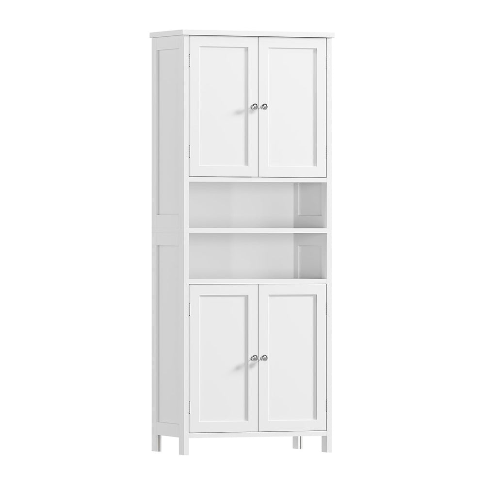 TEENFON 66.9" H Tall Bathroom Storage Cabinet with 4 Doors & 2 Open ...