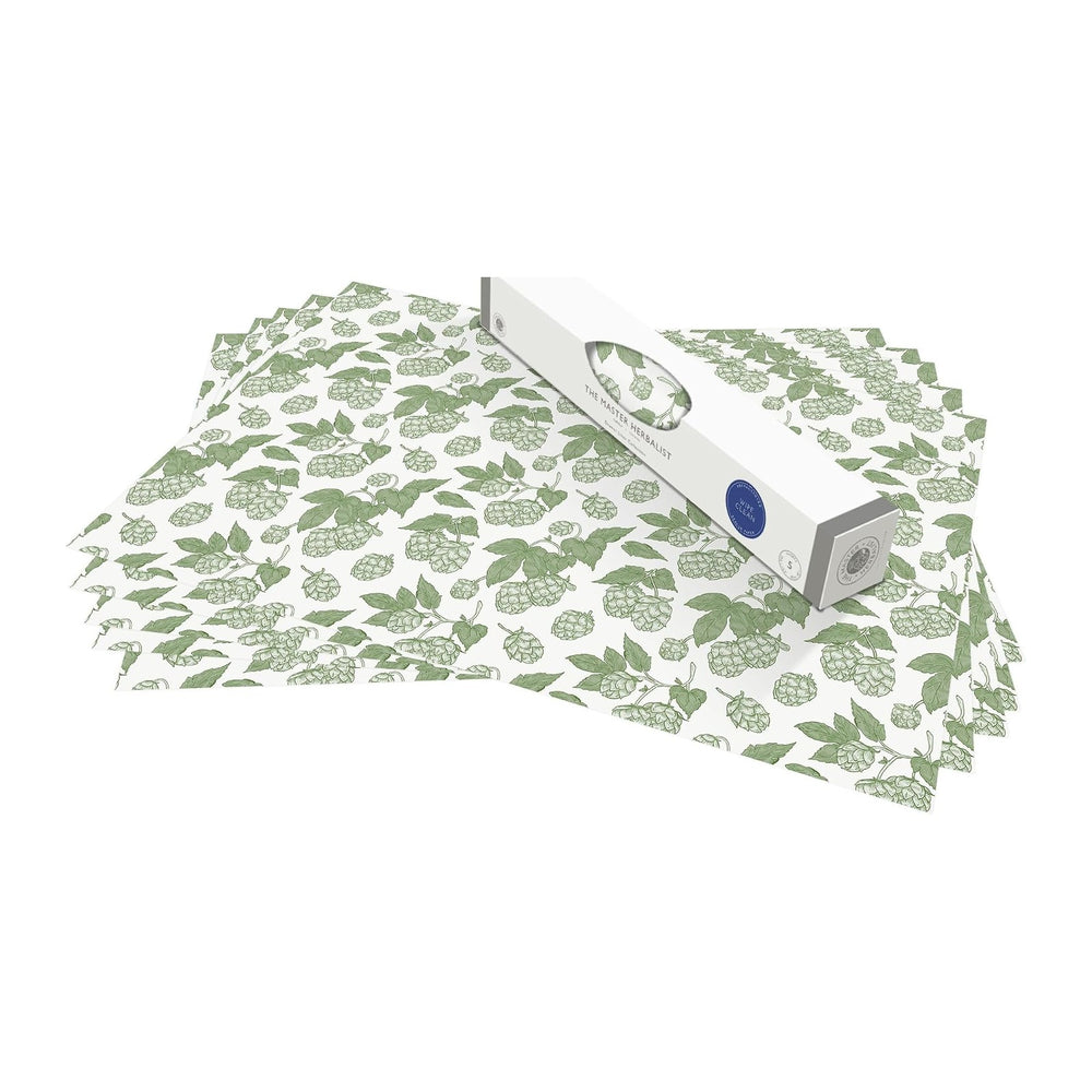 The Master Herbalist UNSCENTED & Wipe Clean Drawer Liners with a Green Ho...