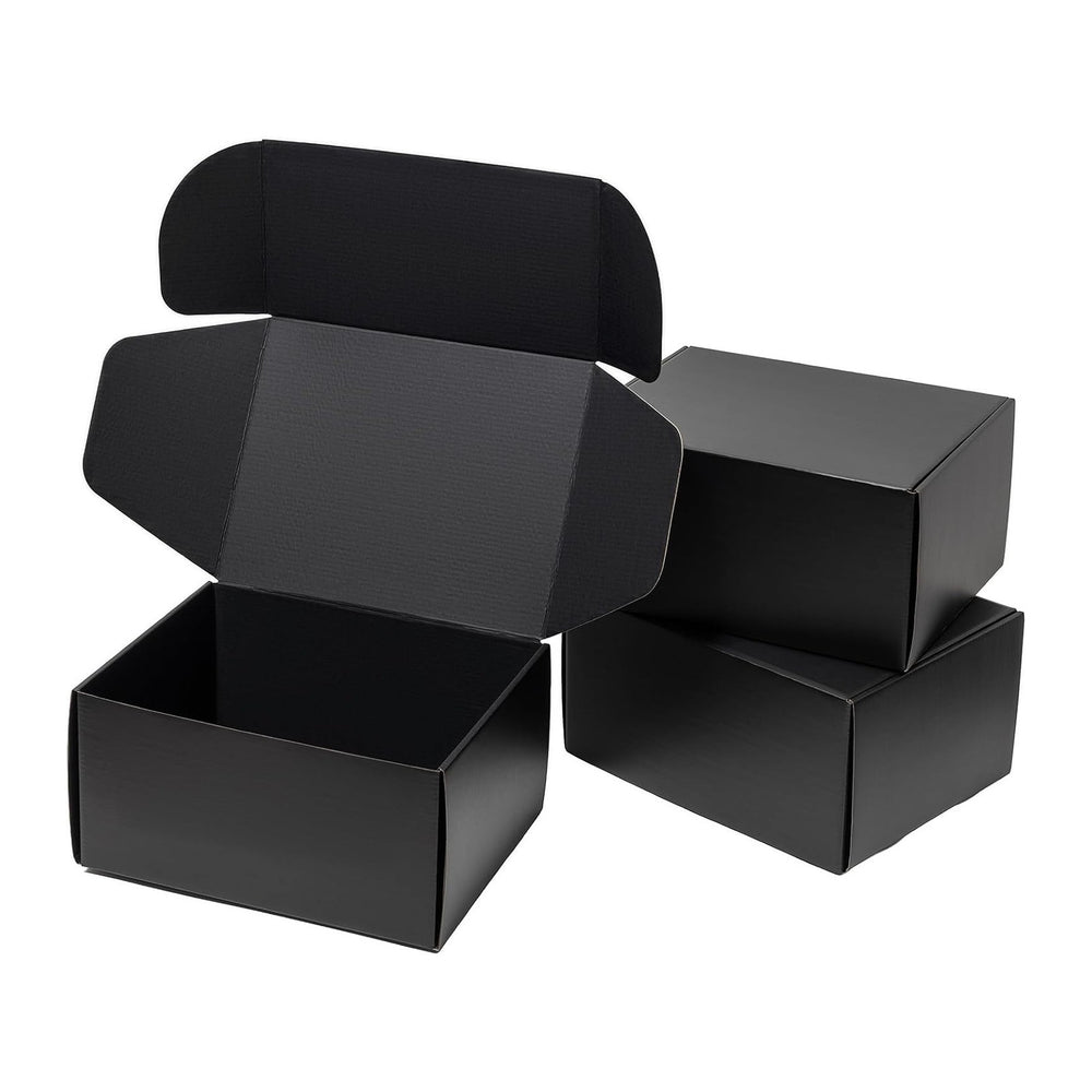 Timirog Black Shipping Boxes 12x9x6 Inches 16 Pack Corrugated Cardboard
