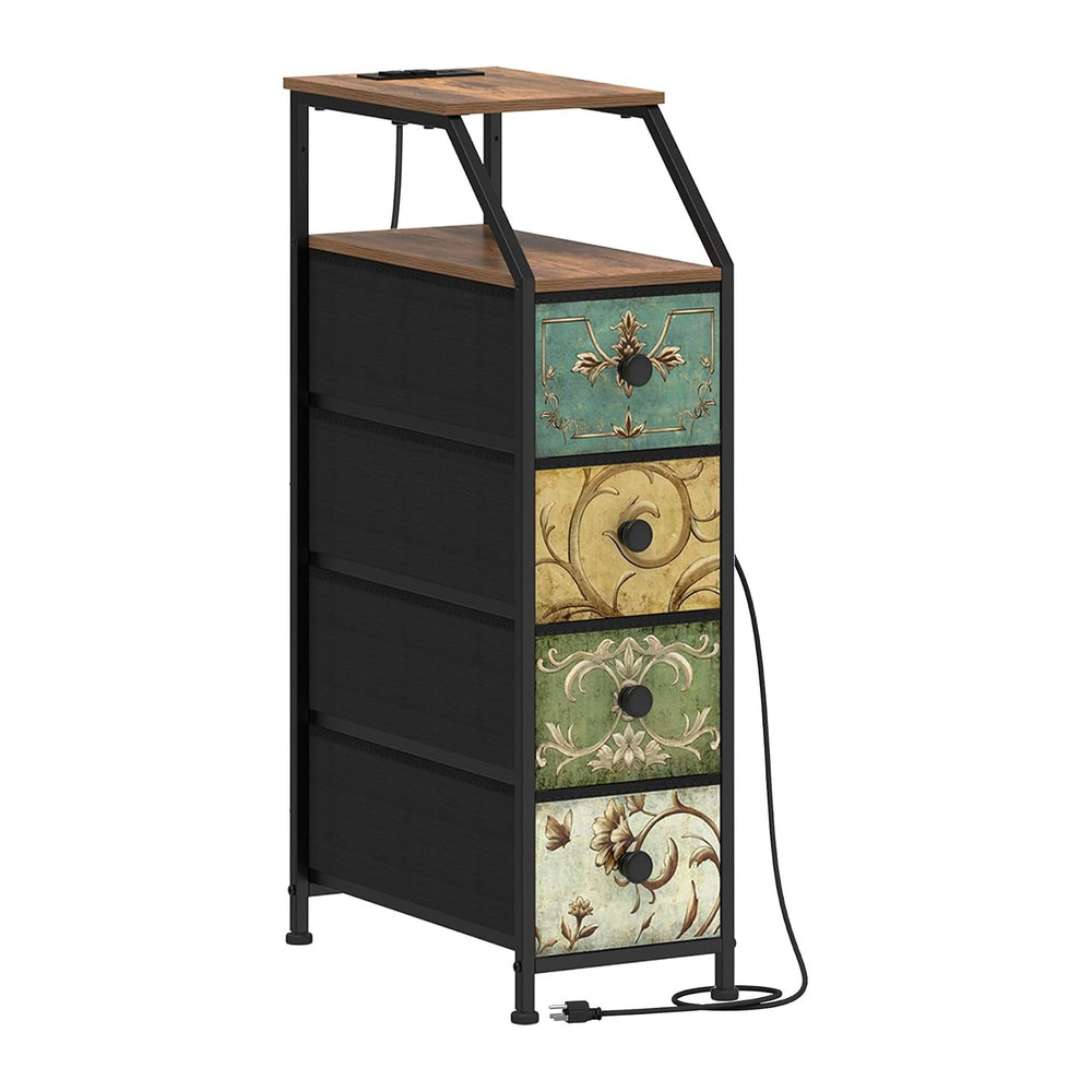 Tohomeor Narrow Dresser Tall Skinny Storage Tower Vertical Slim Chest of Draw...