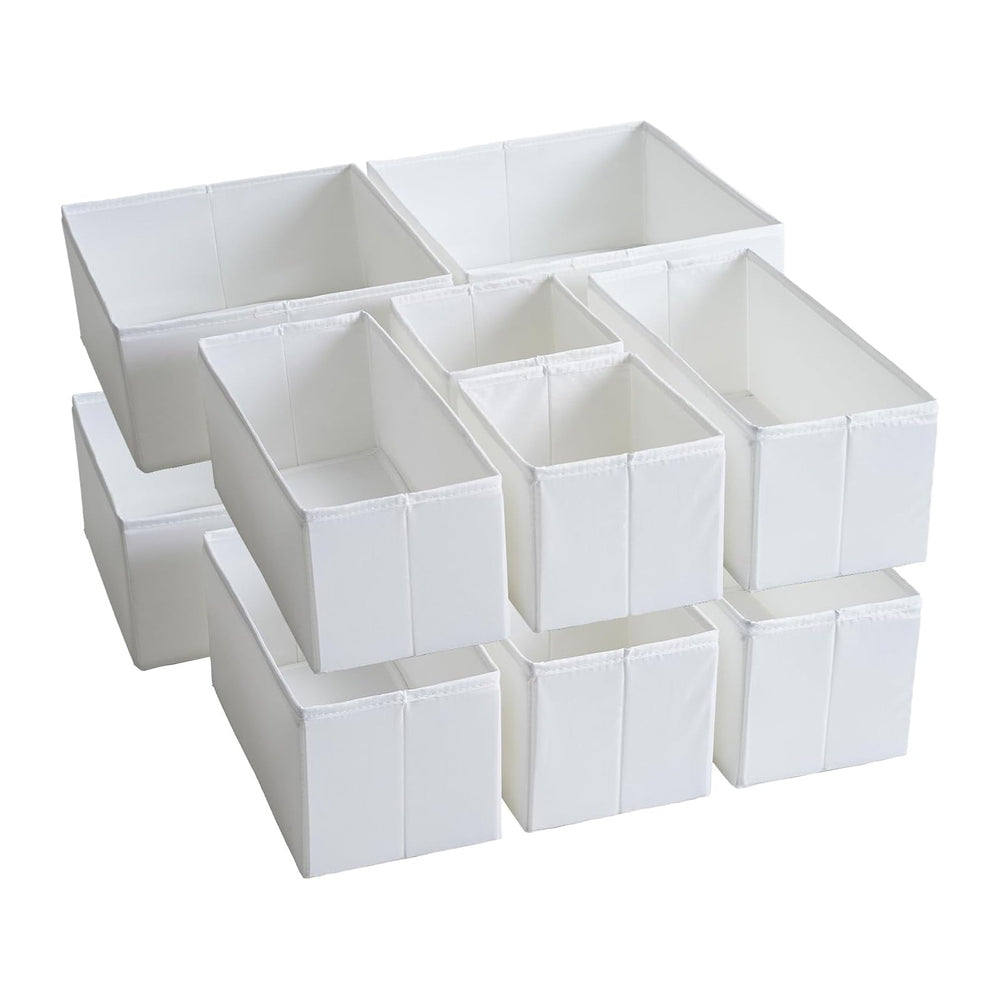 TYEERS Drawer Organizers, Durable Fabric, Washable, with Base Support Boards,...