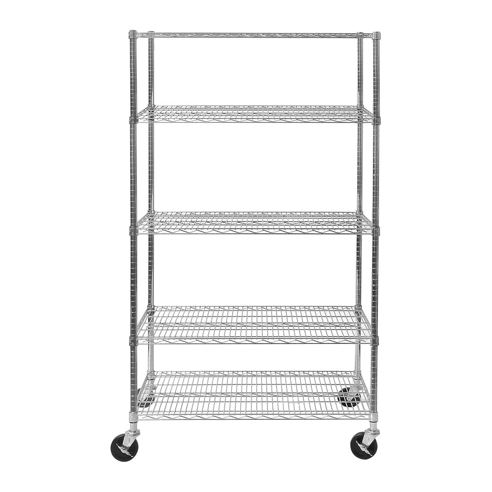 UltraDurable 5-Tier NSF Steel Wire Shelving, 48"W x 24"D x 76"H