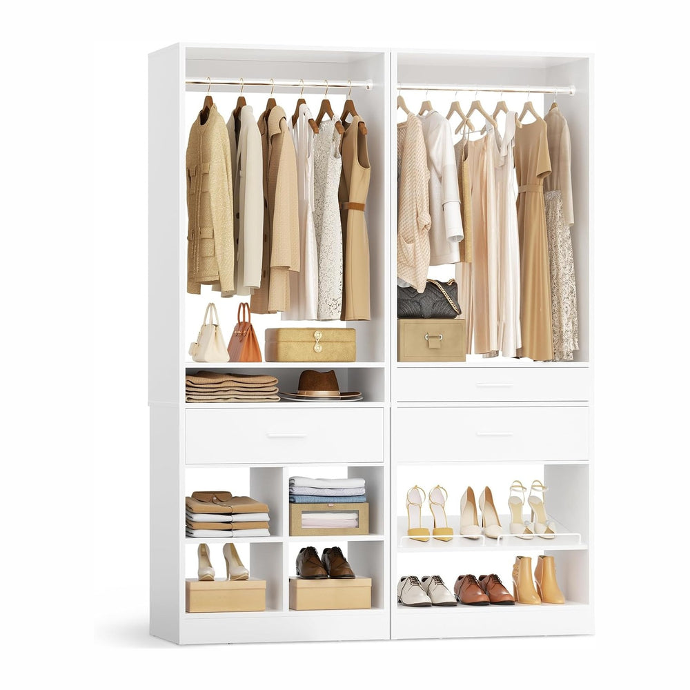 Unikito 50" W x 80" H Closet Organizer System, Modular Storage Towe...