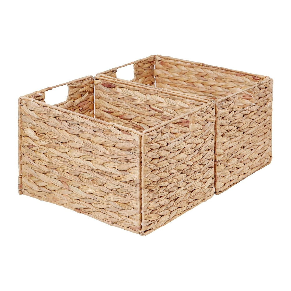 Vagusicc Wicker Storage Basket, Set of 2 Hand-Woven Storage Baskets for Organ...