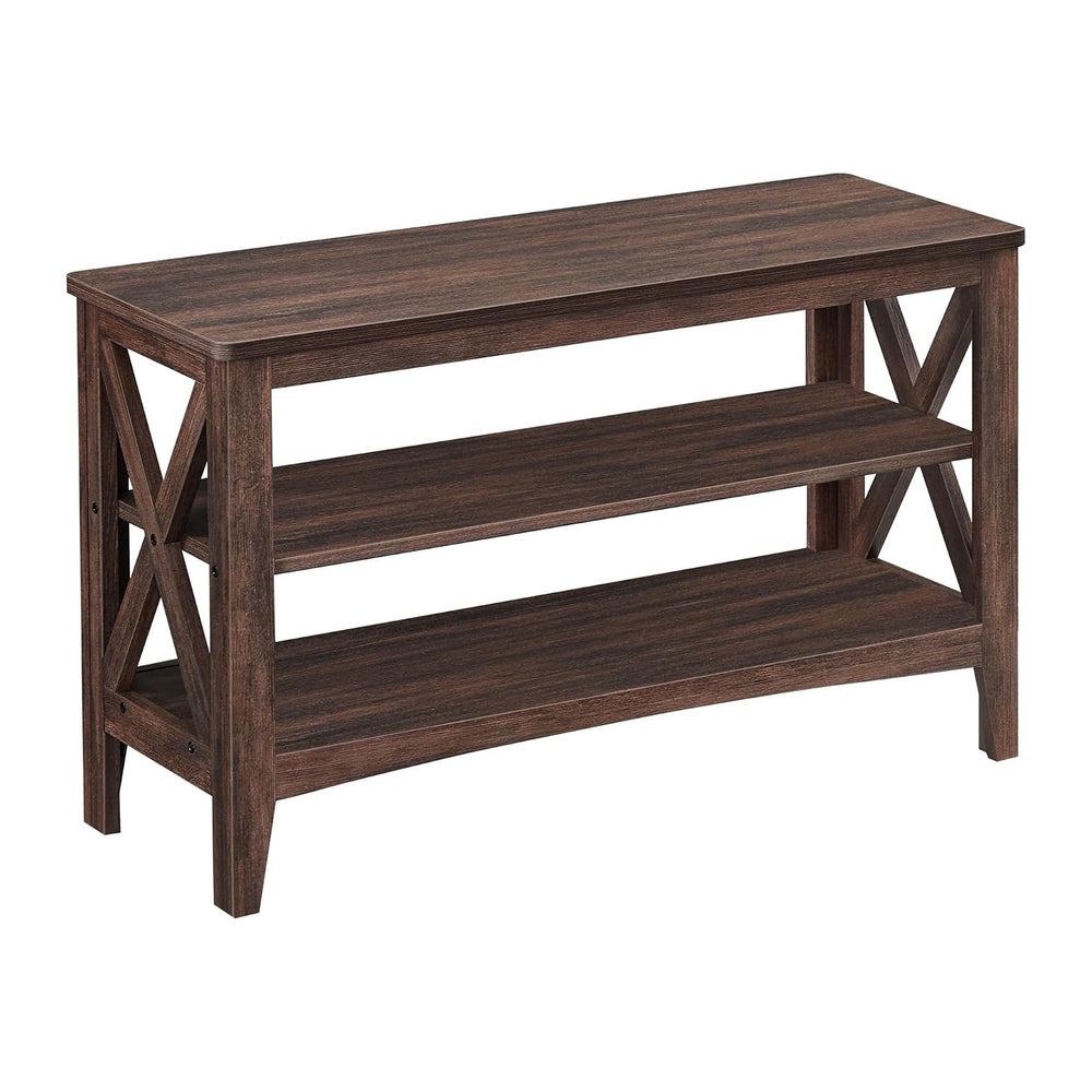 VASAGLE 2-Tier Shoe Bench, 11.8 x 31.5 x 18.9 Inches, Holds up to 300 lb